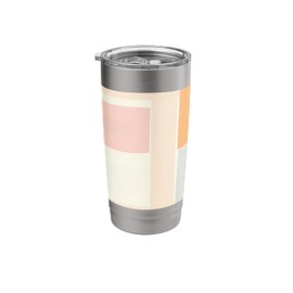 Minimalist Retro Pastel Checkered Design Stainless Steel Insulated Tumbler
