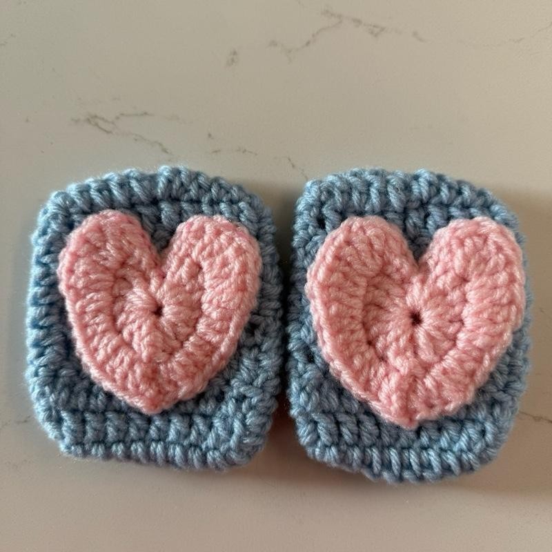 Crochet AirPod Max Covers - Color: Pink Heart