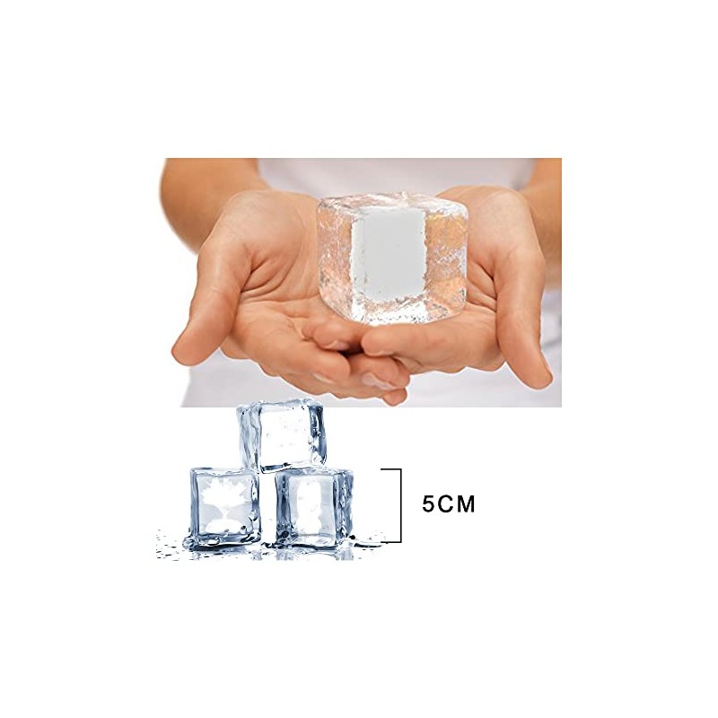 Slowton Moldes y Bandejas de Silicona para Hielo, Bandejas de