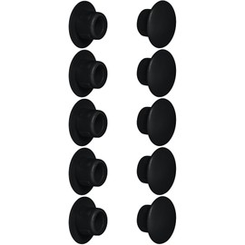 cyclingcolors 10 x Cover Caps Plastic Blind Hole Plugs Blanking Plugs Cover Furniture (Diameter 6 mm / Black RAL 9011)