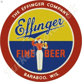 Effinger Fine Beer  18" Round Metal Sign