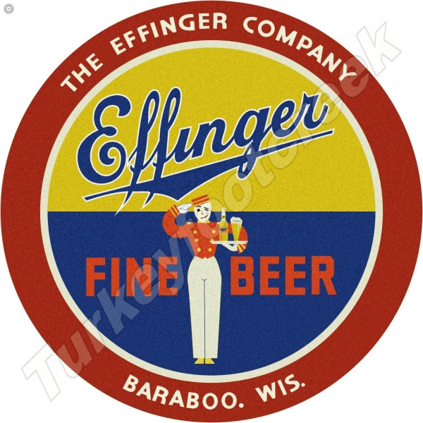Effinger Fine Beer 18" Round Metal Sign