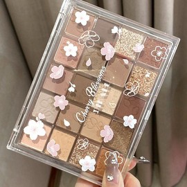 20 Colors Eyeshadow Palette, Matte and Glitter Shimmering Eye Shadow Makeup Palette, High Pigmented Colorful Eye Makeup Products for Daily and Party, Cosmetic Gift, Cosmetic Products, Christmas Gift - Color: Brown, Specification: one-size