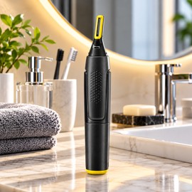 Ultra-Thin Electric Nose & Ear Hair Trimmer for Grooming – Battery or USB Rechargeable Waterproof Design for Home & Travel