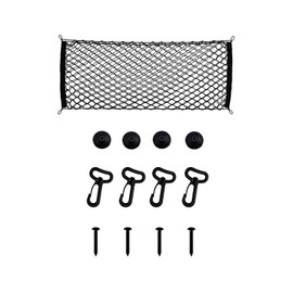 Tesmirror Trunk Cargo Net Storage, Universal Adjustable Elastic Trunk Storage Net with Hook for SUVs, Cars and Trucks, Car Exterior Accessories, 35.4 * 15.8 inch