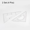 HARFINGTON 4piece Triangle Ruler Square Set 22cm 30/60 and 45/90