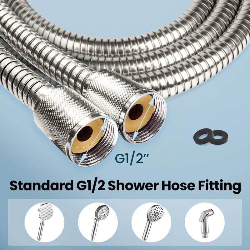 Stainless Steel Shower Hose Waysse 71 Inches Extra Long Shower