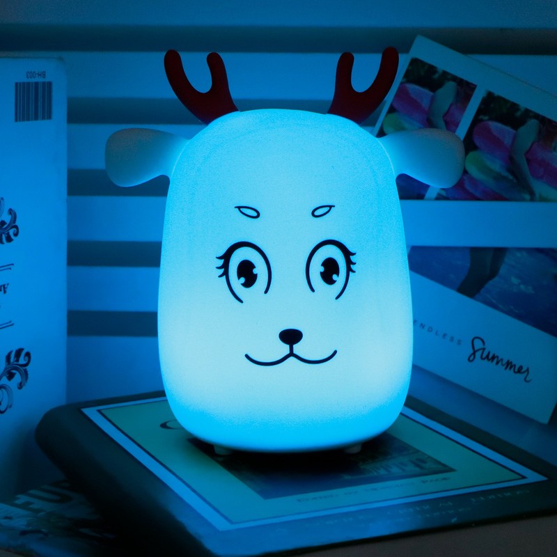 Innovative Cute Deer shaped Silicone Night Light USB Rechargeable Pat