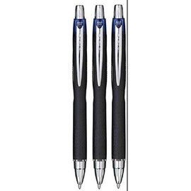 Uni Ball Blue Jetstream Retractable Broad Rollerball Pen SXN-210 (Pack Of 3)