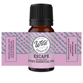 Wild Essentials "Escape" 100% Pure Essential Oil Synergy Blend 2 Pack 10ml, Therapeutic Grade Daydream Break! Use for Anger, Frustration, Stress, Meditative Power Oil, Made in The USA
