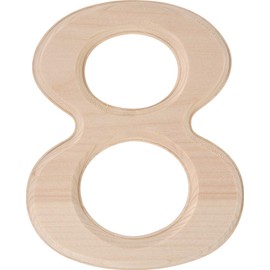 Hillman 847329, 6.5-Inch Pine House Number 8, Wood