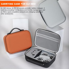 Carrying Case for DJI Neo, EVA Large Capacity Portable Protective Bag, Travel Hard Case Storage Bag for DJI Neo Fly More Combo Accessories (Black)