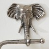 Melody Maison Metallic Silver Elephant Toilet Roll Holder 18cm x