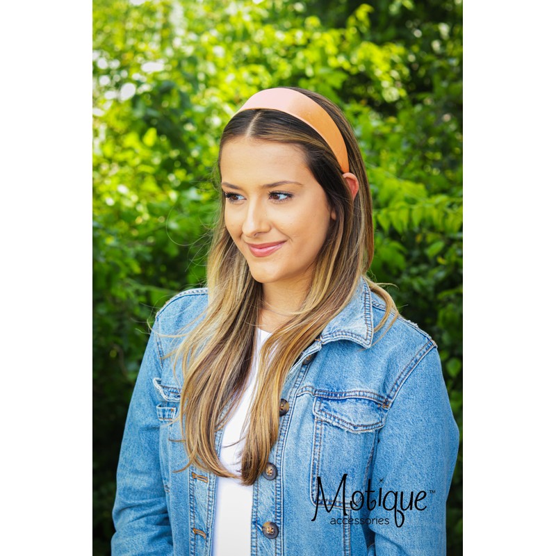 Motique Accessories Copper 2 Inch Wide Satin Headband