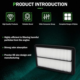 SCITOO 1pc Replacement Engine Air Filter 2016-2020 for Acura MDX 2018-2020 for Honda Odyssey 2019-2020 for Honda Passport 2016-2020 for Honda Pilot 2017-2020 for Honda Ridgeline XA10486