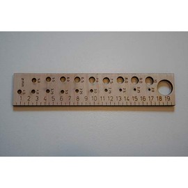 Needle Size Wood Ruler Tape Measure Made in Germany