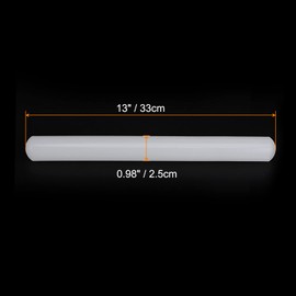 sourcing map 3pcs Fondant Rolling Pin PP 33cm x 2.5cm Non Stick for Baking White