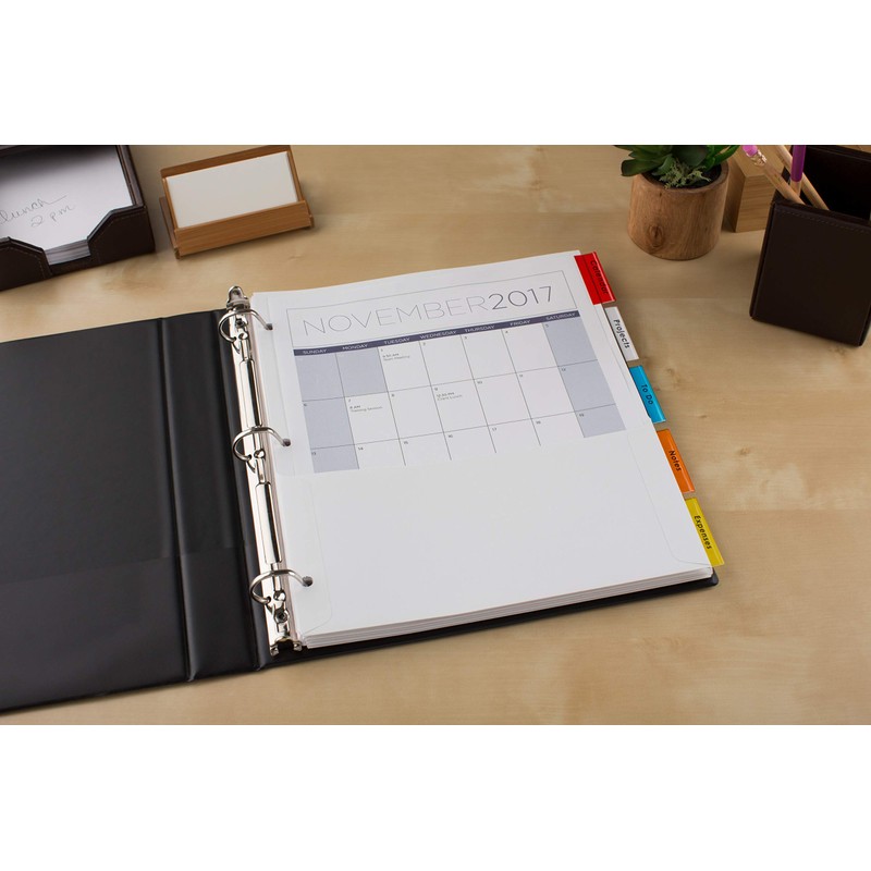 AVERY Insertable Dividers with Pockets, 5 Multicolor Tabs, 1 Set