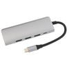 USB C Splitter Silver 5Gbps Speed Heat Dissipation Function Smart