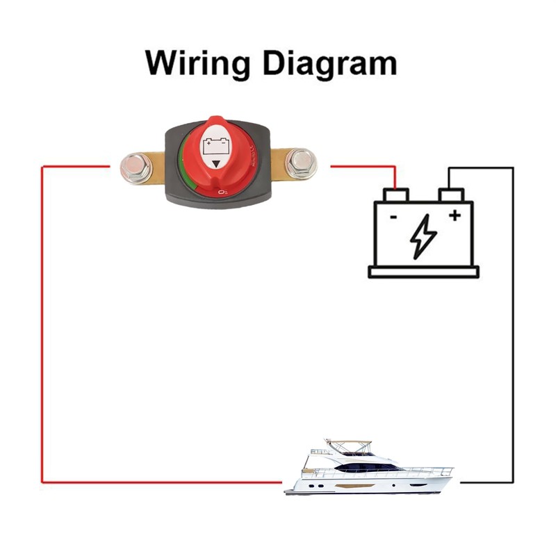Side Post Battery Cut Off Switch, 12V-48V Master Disconnect Isolator,