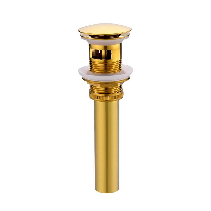 Luxier DS02-TG 1-5/8 in. Brass Bathroom and Vessel Sink Push