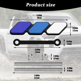 HQRNYP TRD Grille Decor Badge, TRD Emblem, Tri-Color Grille Badge Decoration Accessories, Car Front Grill Insert Emblem for Toyota Tacoma 4Runner Tundra Sequoia Rav4 Highlander (White Blue)