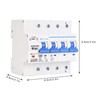 Intelligent Circuit Breaker, WiFi 4P Wireless Remote Control Switch, 25A