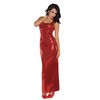 Underwraps Women's Sequin Dress Long, Red, Large