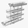 Sikarou 4-Tier 8" W x 21" D Narrow Pull Out