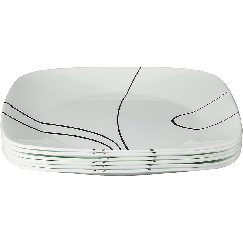 Corelle Vitrelle 6-Piece Salad Plate Set, Triple Layer Glass and