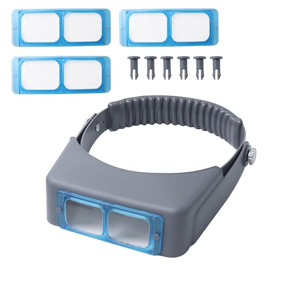 Sarini Professional Headband Magnifier with Double Lens Jewellery Loupe, Binocular