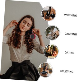 CAXUSD 1set Compact Earphone Protector Case for Shockproof Water-Resistant Portable Earphone Organizer Hook for Easy Carrying