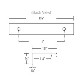 Emtek Cabinet Edge Pull Available in 7 Sizes and 6 finishes (1", Oil Rubbed Bronze (US10B))