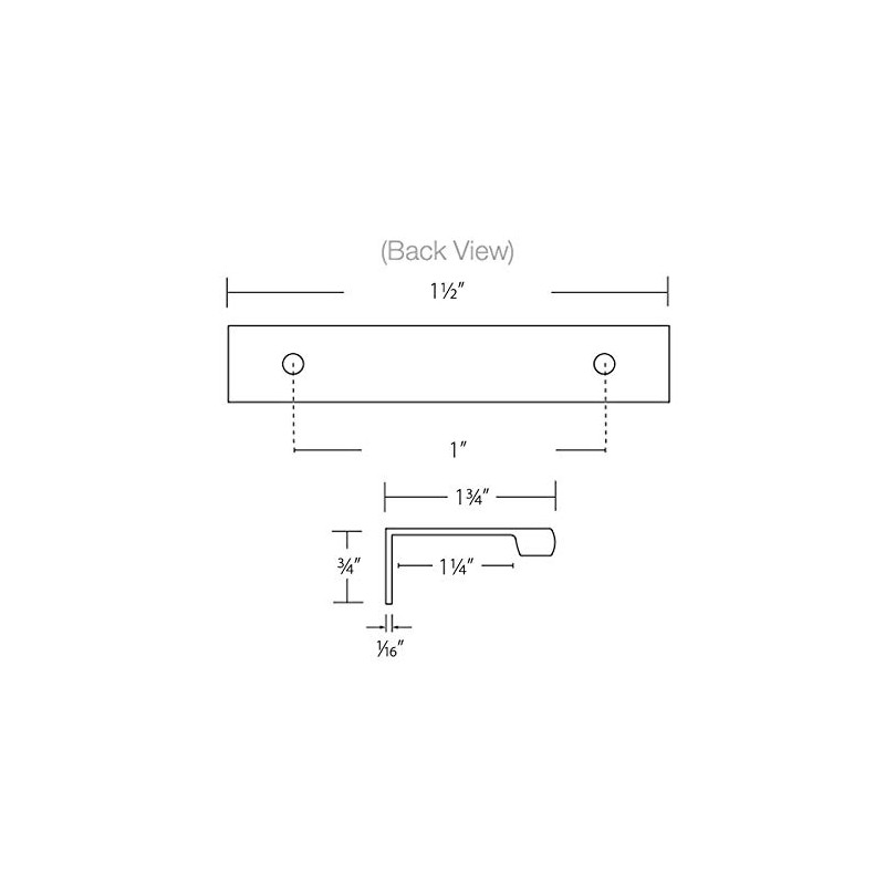 Emtek Cabinet Edge Pull Available in 7 Sizes and 6