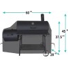 iCOVER 60in Offset Smoker Charcoal Pellet Grill Cover,600D Heavy Duty
