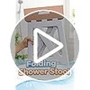 Folding Shower Stool Foot Rest - 330lbs Heavy-Duty Anti-Slip Shower