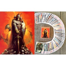 FLONZGIFT FANSTASY Playing Cards (Poker Deck 54 Cards All Different) Vintage Retro Fantasy SciFi Magazine Covers Comic Art by Ken Kelly
