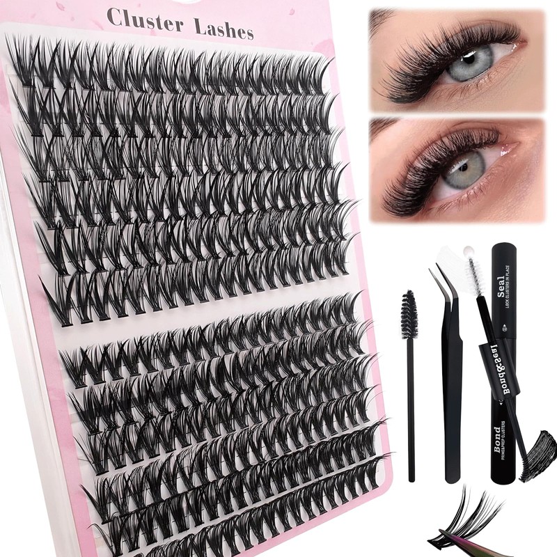 240-Piece DIY Eyelash Extensions Set, 0.07D Eyelashes, Individual False Eyelash