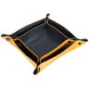sourcing map 2pcs PU Leather Valet Tray Unisex Folding Small