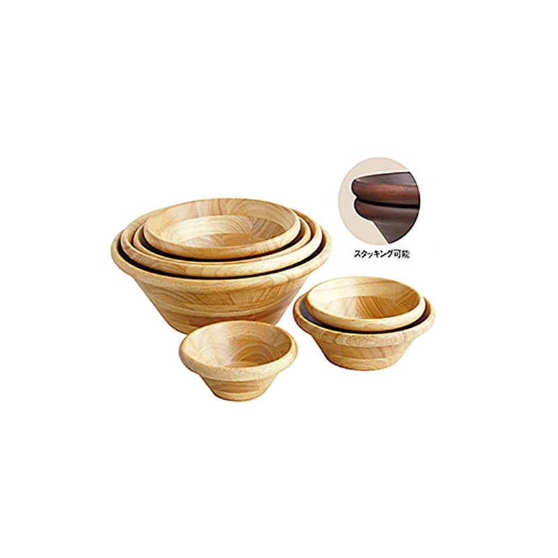 Yamako 32037 Natural Wood Salad Bowl, Natural, 11.8 inches (30