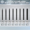 ALOANES 19-Piece 3/8 Inch Drive Extra Long Allen Hex Bit