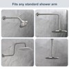 BRIGHT SHOWERS Shower Arm Extender for Rain and Handheld Shower