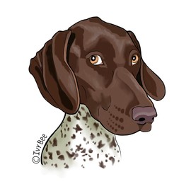 Ivybee Decals German Shorthaired Pointer Color Printed Vinyl Decal 2 Inches
