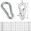 HAMBURGER TAUWERK-FABRIK EST. 1901 Pack of 10 Stainless Steel Carabiner