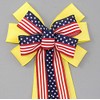 Military Support Troops Patriotic Flag Wreath Bow