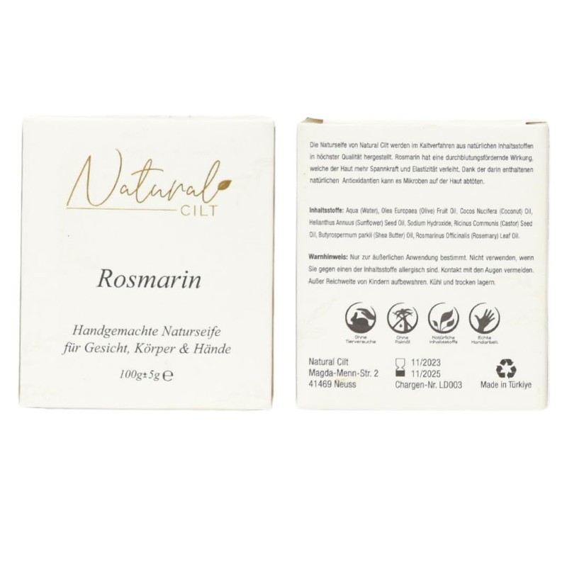 Natural Cilt Rosemary Soap, 100% Natural Soap, Without Harmful Ingredients,