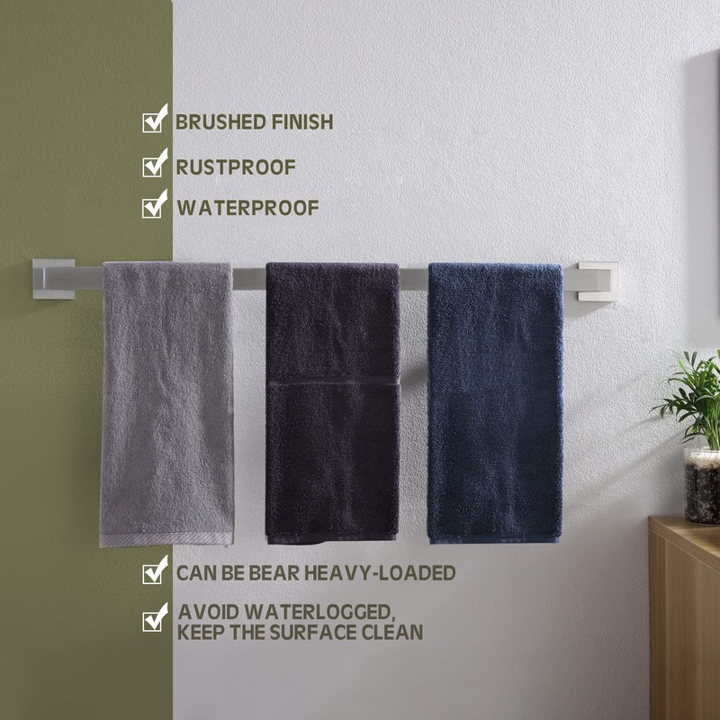 KOKOSIRI 32-Inch Single Towel Bar, Bathroom Kitchen Towel Holder, Wall