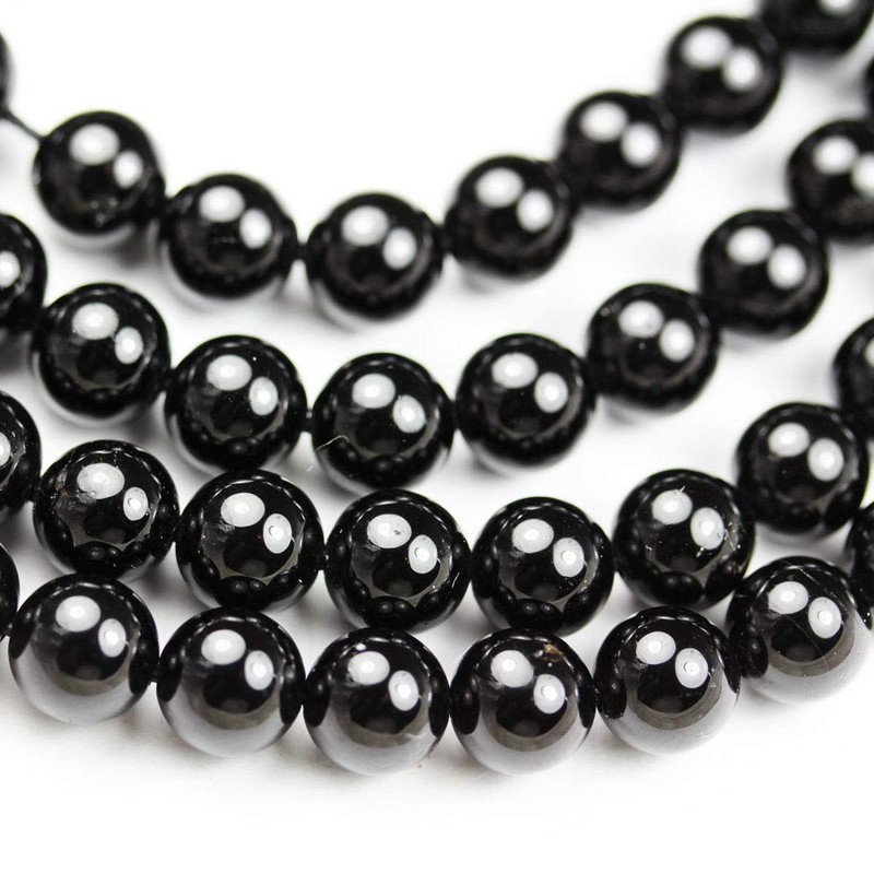 Black Tourmaline 8mm Natural Gemstone Beads for Making Jewellery Energy
