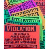 Unbranded 50-Assorted Neon Violation Parked illegally Towing Warning No Parking