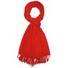 Lorenzo Cana 78381 Women's Pashmina Red Scarf 50% Cashmere 50%
